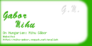 gabor mihu business card